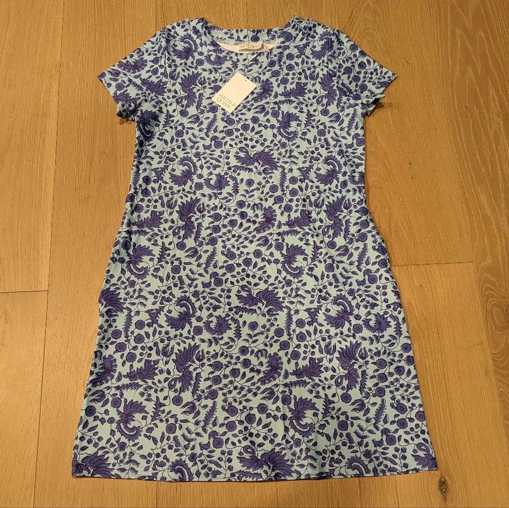 Floral Blue and Purple Dress